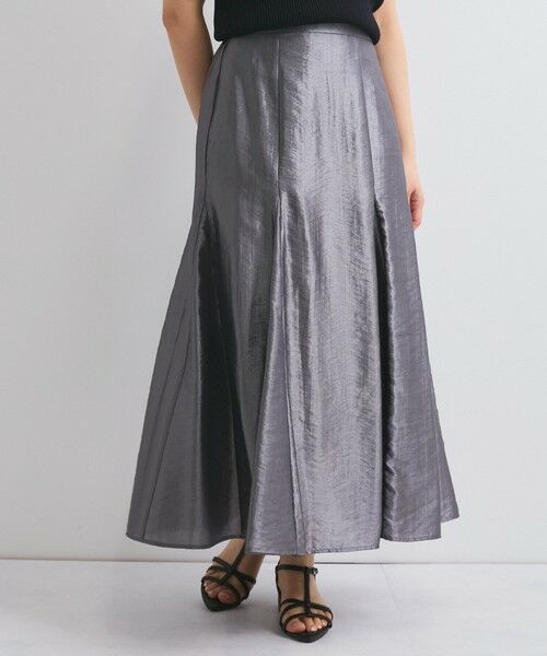 QUEENS COURT / クイーンズコート ミニ・ひざ丈スカート | シャイニートリコットスカート≪手洗い可能≫ | 詳細8