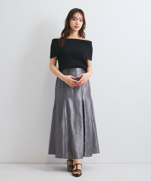 QUEENS COURT / クイーンズコート ミニ・ひざ丈スカート | シャイニートリコットスカート≪手洗い可能≫ | 詳細10