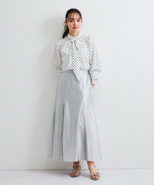 QUEENS COURT / クイーンズコート ミニ・ひざ丈スカート | シャイニートリコットスカート≪手洗い可能≫ | 詳細15