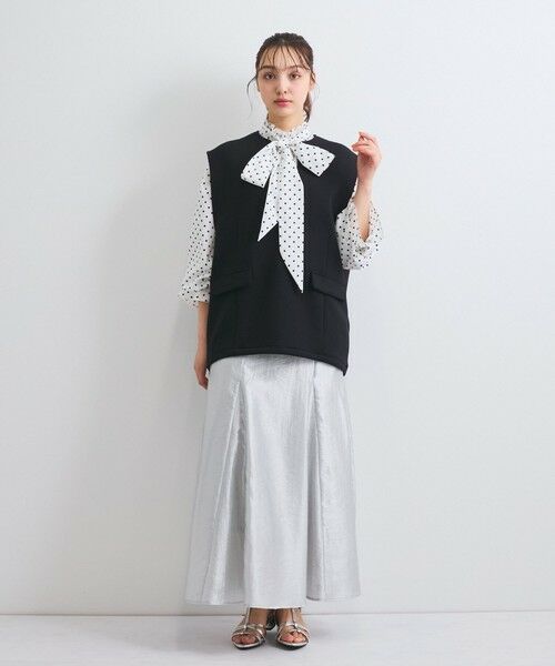 QUEENS COURT / クイーンズコート ミニ・ひざ丈スカート | シャイニートリコットスカート≪手洗い可能≫ | 詳細16