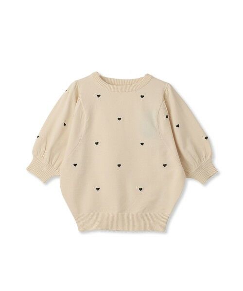QUEENS COURT / クイーンズコート ニット・セーター | ハート柄ボリュームスリーブニットプルオーバー≪手洗い可能≫ | 詳細5
