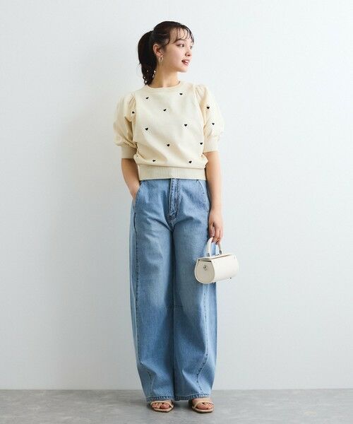 QUEENS COURT / クイーンズコート ニット・セーター | ハート柄ボリュームスリーブニットプルオーバー≪手洗い可能≫ | 詳細3