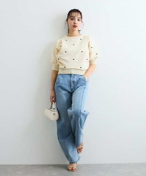 QUEENS COURT / クイーンズコート ニット・セーター | ハート柄ボリュームスリーブニットプルオーバー≪手洗い可能≫ | 詳細4