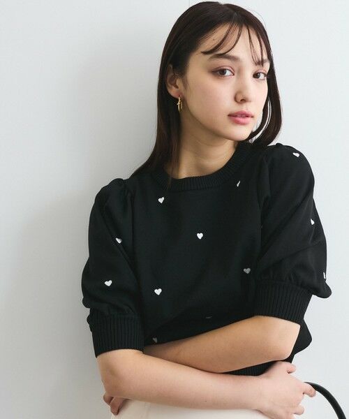 QUEENS COURT / クイーンズコート ニット・セーター | ハート柄ボリュームスリーブニットプルオーバー≪手洗い可能≫ | 詳細11