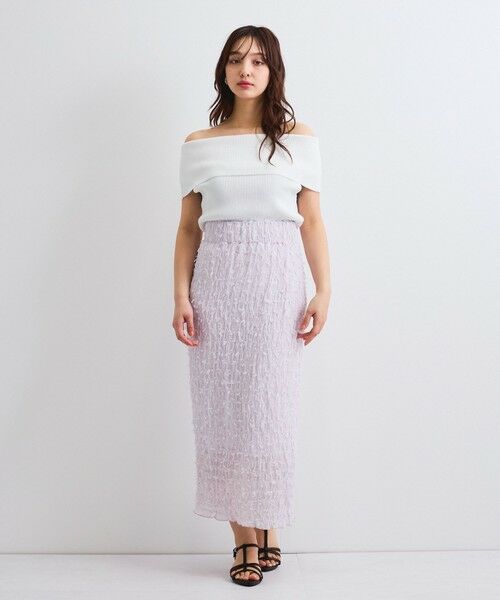 QUEENS COURT / クイーンズコート ニット・セーター | リブニットオフショルプルオーバー≪手洗い可能≫ | 詳細6