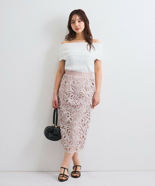 QUEENS COURT / クイーンズコート ニット・セーター | リブニットオフショルプルオーバー≪手洗い可能≫ | 詳細7