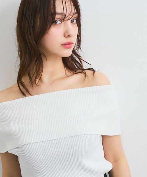 QUEENS COURT / クイーンズコート ニット・セーター | リブニットオフショルプルオーバー≪手洗い可能≫ | 詳細8