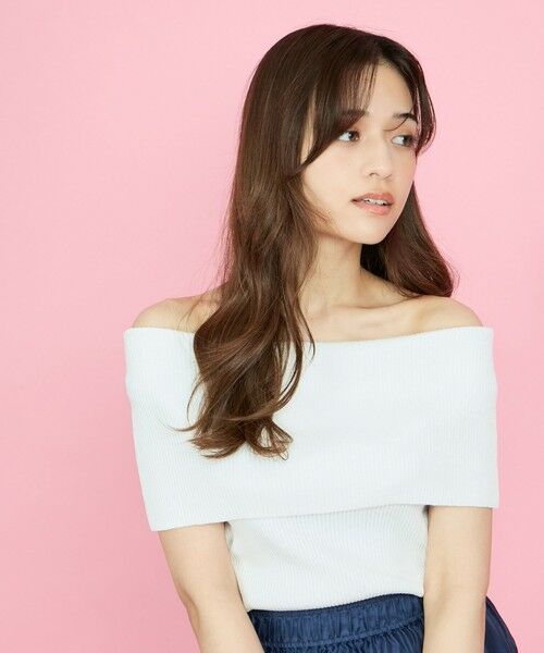 QUEENS COURT / クイーンズコート ニット・セーター | リブニットオフショルプルオーバー≪手洗い可能≫ | 詳細9