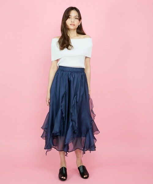 QUEENS COURT / クイーンズコート ニット・セーター | リブニットオフショルプルオーバー≪手洗い可能≫ | 詳細10