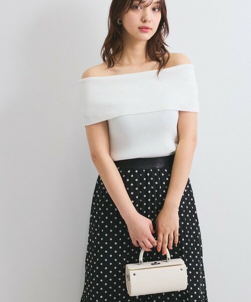 QUEENS COURT / クイーンズコート ニット・セーター | リブニットオフショルプルオーバー≪手洗い可能≫ | 詳細2