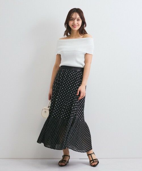 QUEENS COURT / クイーンズコート ニット・セーター | リブニットオフショルプルオーバー≪手洗い可能≫ | 詳細4