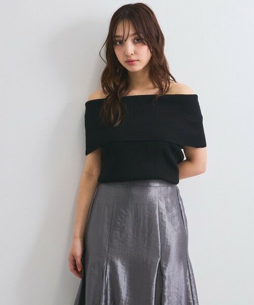 QUEENS COURT / クイーンズコート ニット・セーター | リブニットオフショルプルオーバー≪手洗い可能≫ | 詳細12