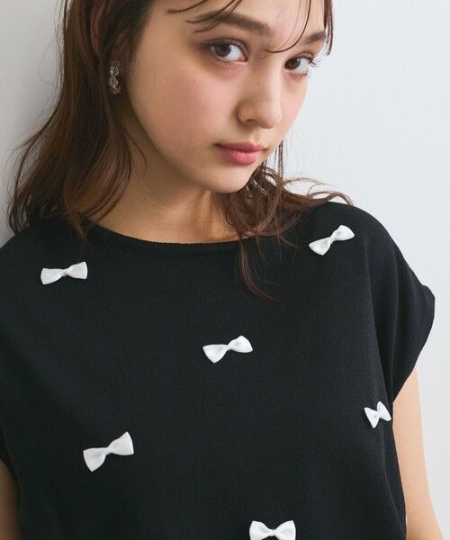 QUEENS COURT / クイーンズコート ニット・セーター | フレンチスリーブリボンニットトップス≪手洗い可能≫ | 詳細12