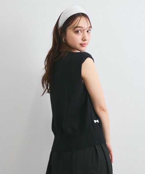 QUEENS COURT / クイーンズコート ニット・セーター | フレンチスリーブリボンニットトップス≪手洗い可能≫ | 詳細14