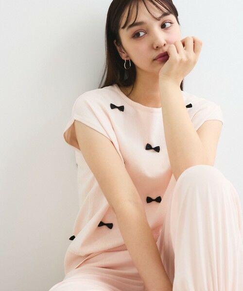 QUEENS COURT / クイーンズコート ニット・セーター | フレンチスリーブリボンニットトップス≪手洗い可能≫ | 詳細16