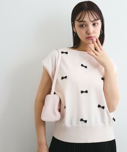 QUEENS COURT / クイーンズコート ニット・セーター | フレンチスリーブリボンニットトップス≪手洗い可能≫ | 詳細19