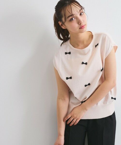 QUEENS COURT / クイーンズコート ニット・セーター | フレンチスリーブリボンニットトップス≪手洗い可能≫ | 詳細21