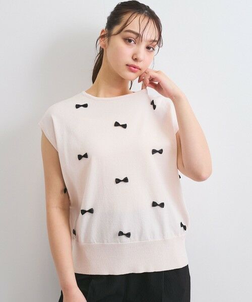 QUEENS COURT / クイーンズコート ニット・セーター | フレンチスリーブリボンニットトップス≪手洗い可能≫ | 詳細22