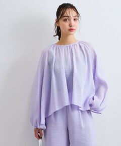 QUEENS COURT / クイーンズコート シャツ・ブラウス | 【日本製】シャーリングブラウス≪セットアップ対応/手洗い可能≫