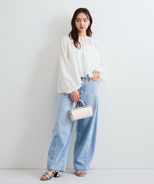 QUEENS COURT / クイーンズコート シャツ・ブラウス | 【日本製】シャーリングブラウス≪セットアップ対応/手洗い可能≫ | 詳細4