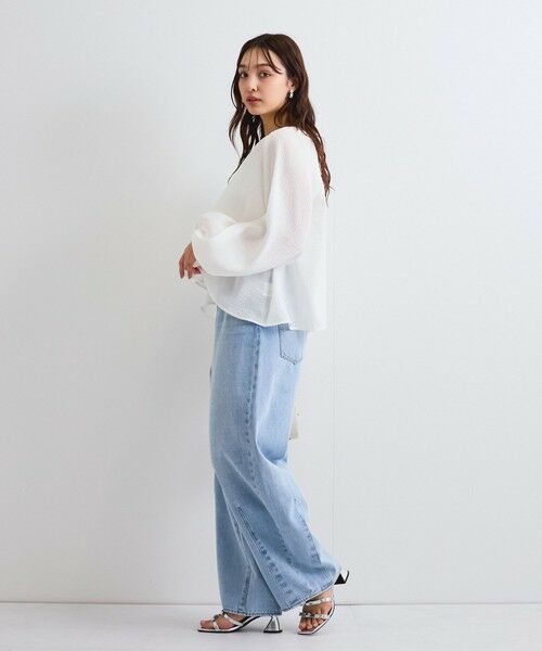 QUEENS COURT / クイーンズコート シャツ・ブラウス | 【日本製】シャーリングブラウス≪セットアップ対応/手洗い可能≫ | 詳細5