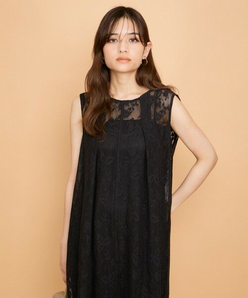QUEENS COURT / クイーンズコート ロング・マキシ丈ワンピース | ラッセルレースワンピースアンサンブル≪手洗い可能≫ | 詳細5