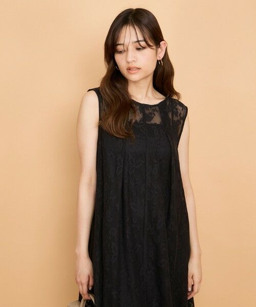 QUEENS COURT / クイーンズコート ロング・マキシ丈ワンピース | ラッセルレースワンピースアンサンブル≪手洗い可能≫ | 詳細8