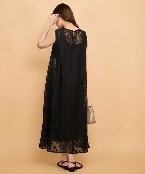QUEENS COURT / クイーンズコート ロング・マキシ丈ワンピース | ラッセルレースワンピースアンサンブル≪手洗い可能≫ | 詳細9