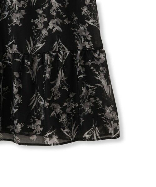 QUEENS COURT / クイーンズコート ロング・マキシ丈ワンピース | フラワー柄リボンショルダーワンピース≪手洗い可能≫ | 詳細16