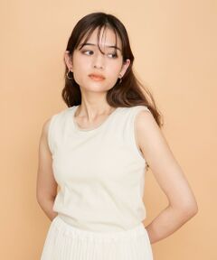 QUEENS COURT / クイーンズコート キャミソール・チューブトップ | ラメテレコインナータンク≪手洗い可能≫