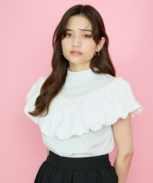 QUEENS COURT / クイーンズコート カットソー | シルケットカットフリルトップス≪手洗い可能≫ | 詳細1