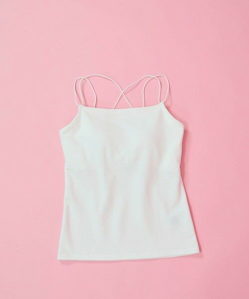 QUEENS COURT/クイーンズコート カップ付きストラップキャミソール≪手洗い可能≫ オフホワイト M QUEENS COURT/クイーンズコート カップ付きストラップキャミソール≪手洗い可能≫ オフホワイト M