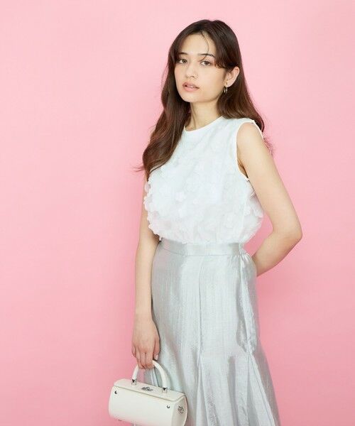 QUEENS COURT / クイーンズコート カットソー | 3Dフラワーチュールレイヤードプルオーバー≪手洗い可能≫ | 詳細2