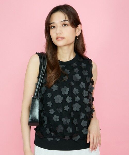 QUEENS COURT / クイーンズコート カットソー | 3Dフラワーチュールレイヤードプルオーバー≪手洗い可能≫ | 詳細6