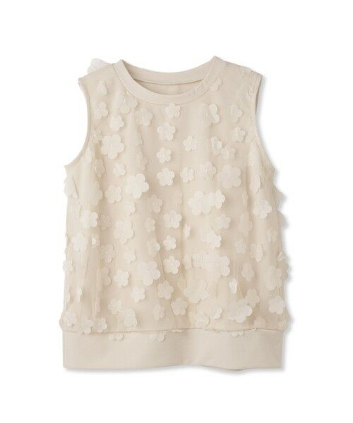 QUEENS COURT / クイーンズコート カットソー | 3Dフラワーチュールレイヤードプルオーバー≪手洗い可能≫ | 詳細14
