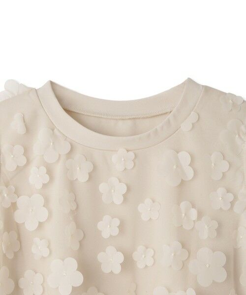 QUEENS COURT / クイーンズコート カットソー | 3Dフラワーチュールレイヤードプルオーバー≪手洗い可能≫ | 詳細16