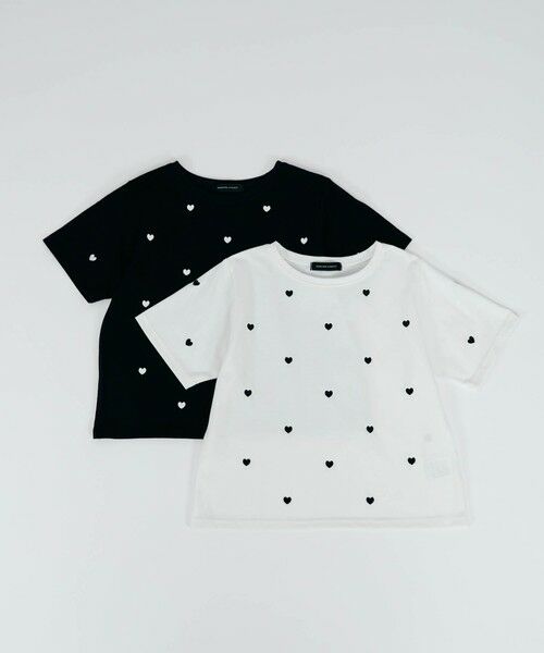 QUEENS COURT / クイーンズコート カットソー | ハート刺繍Tシャツ≪洗濯機で洗える≫ | 詳細5