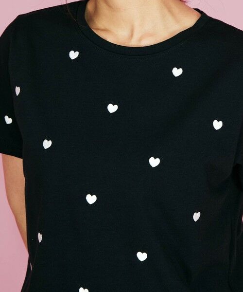 QUEENS COURT / クイーンズコート カットソー | ハート刺繍Tシャツ≪洗濯機で洗える≫ | 詳細10