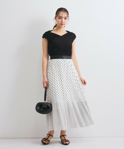 QUEENS COURT / クイーンズコート カットソー | フロントクロスオフショルカットトップス≪手洗い可能≫ | 詳細12