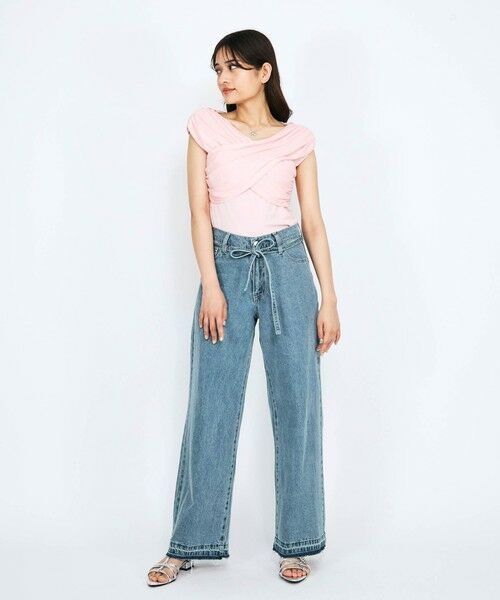 QUEENS COURT / クイーンズコート カットソー | フロントクロスオフショルカットトップス≪手洗い可能≫ | 詳細24