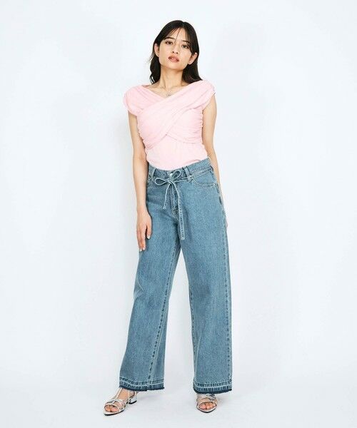 QUEENS COURT / クイーンズコート カットソー | フロントクロスオフショルカットトップス≪手洗い可能≫ | 詳細25