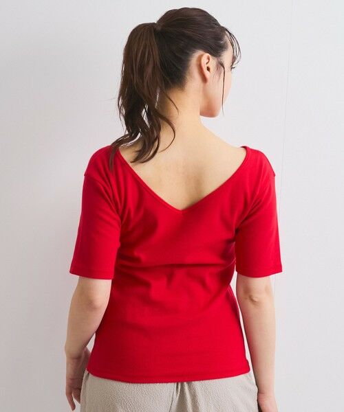 QUEENS COURT / クイーンズコート カットソー | テレコボートネック2WAYトップス≪手洗い可能≫ | 詳細5