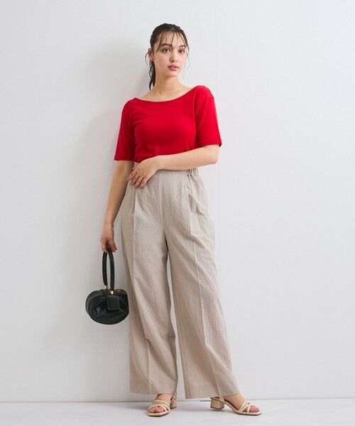 QUEENS COURT / クイーンズコート カットソー | テレコボートネック2WAYトップス≪手洗い可能≫ | 詳細6