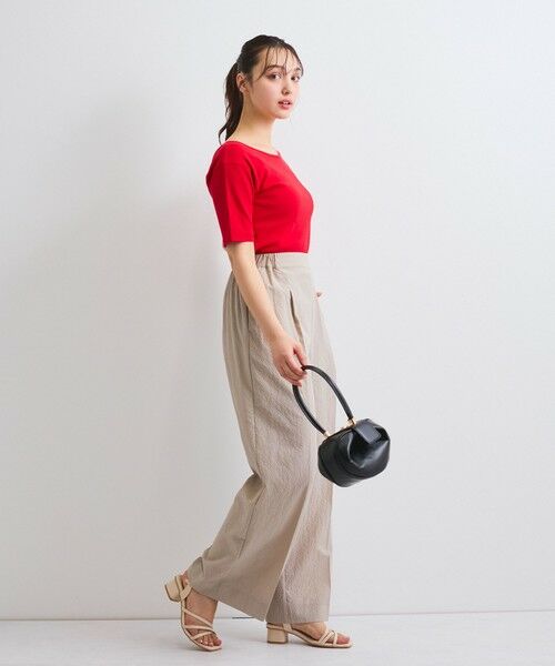 QUEENS COURT / クイーンズコート カットソー | テレコボートネック2WAYトップス≪手洗い可能≫ | 詳細7