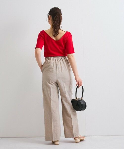 QUEENS COURT / クイーンズコート カットソー | テレコボートネック2WAYトップス≪手洗い可能≫ | 詳細8