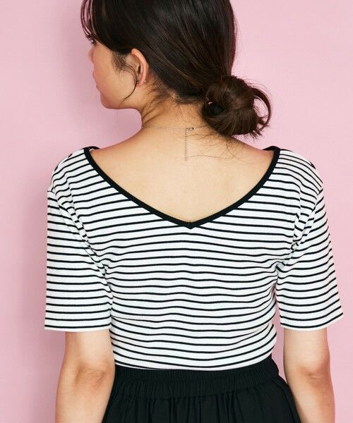 QUEENS COURT / クイーンズコート カットソー | テレコボートネック2WAYトップス≪手洗い可能≫ | 詳細10