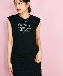 QUEENS COURT / クイーンズコート カットソー | 3DフロッキーノースリTシャツ≪洗濯機で洗える≫