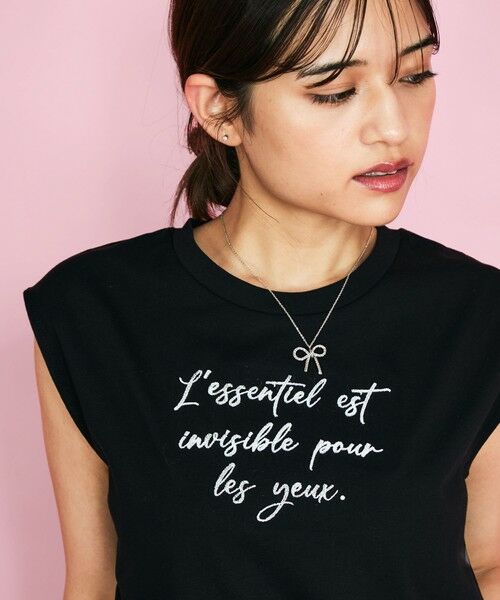 QUEENS COURT / クイーンズコート カットソー | 3DフロッキーノースリTシャツ≪洗濯機で洗える≫ | 詳細7