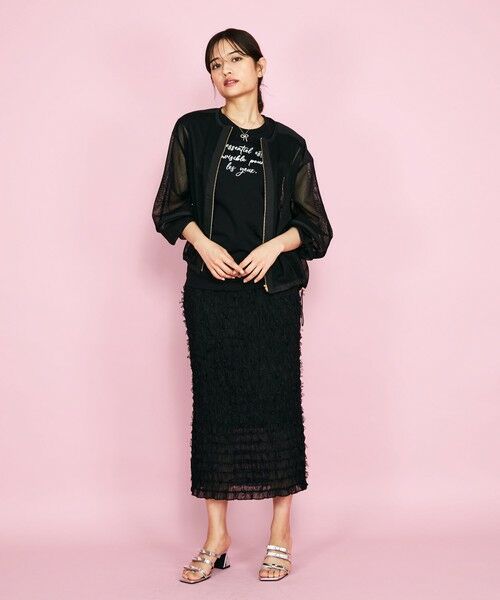 QUEENS COURT / クイーンズコート カットソー | 3DフロッキーノースリTシャツ≪洗濯機で洗える≫ | 詳細9