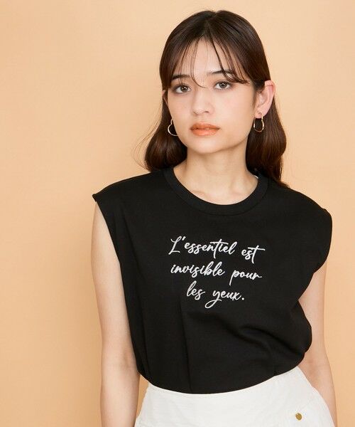 QUEENS COURT / クイーンズコート カットソー | 3DフロッキーノースリTシャツ≪洗濯機で洗える≫ | 詳細10